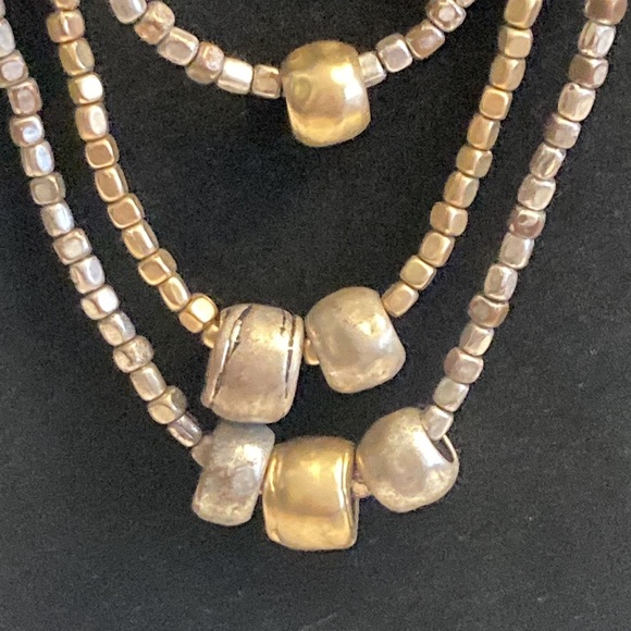 22" Chicos Multi Tone Beaded Necklace - Picture 2 of 11